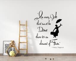 Mary Poppins Quote Wall Decal Nursery Cartoon Art 33Mp - thumbnail 1