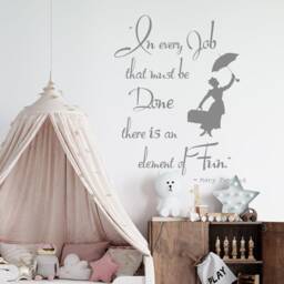 Mary Poppins Quote Wall Decal Nursery Cartoon Art 33Mp - thumbnail 2