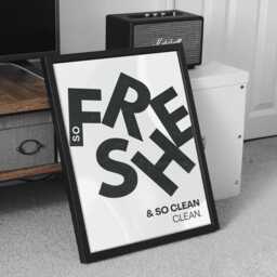 Fresh & Clean - Jumbled Poster So Fresh & Print, Unique Home Decor, Cool Laundry Room Bathroom Quote Poster - thumbnail 2