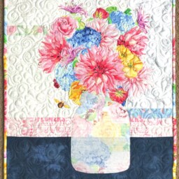 Grace Quilt Pattern, Mason Jar Vase Applique Wall Hanging - thumbnail 4