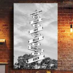 Custom Made Street Sign With Your Names Personalised Wall Art Box Framed Printed Canvas Or Poster Print - Wedding, Birthday, Mothersday Gift - thumbnail 3