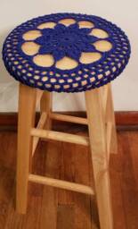 Flower Crochet Stool Cover - thumbnail 1