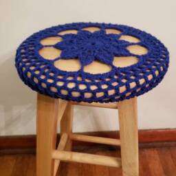 Flower Crochet Stool Cover - thumbnail 4