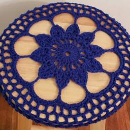 Flower Crochet Stool Cover - thumbnail 3