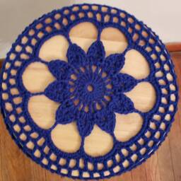 Flower Crochet Stool Cover - thumbnail 2