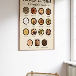 French Food Art Print, Cuisine Wall Art, Poster, Recipe Kitchen Retro Gift A1/A2/A3/A4 - thumbnail 3