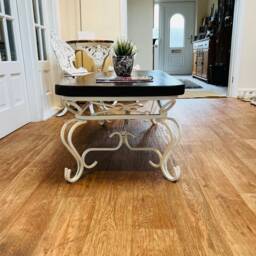 Hardwood Top Restored Coffee Side Table - thumbnail 4