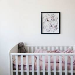 Organic Pink Linen Bedding Set Fitted Sheet, Duvet Cover, Pillowcase, For Baybies, Toddlers, Kids - thumbnail 2