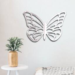 Patterned Butterfly Acrylic Mirror Wall Art - Many Size & Colour Options - Bespoke Items Made - thumbnail 2