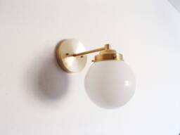 Minimalist Wall Sconce - Bedside Bathroom Lighting Entryway Glass Shades Orb Modern Brass Bedroom Hallway Ul Listed