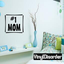 No 1 Mom - Vinyl Wall Decal Quotes Sticker F041Et - thumbnail 1