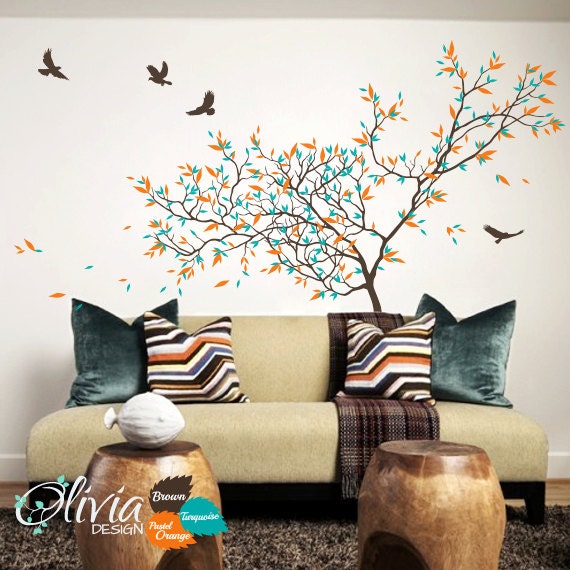 Colorful Nursery Tree Wall Mural Wall Accent Decal Sticker -Nt042 - image 1
