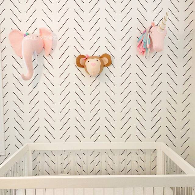 Choose Any 3 Handmade Felt Animal Heads Safari Nursery Decor - image 1