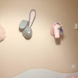 Choose Any 3 Handmade Felt Animal Heads Safari Nursery Decor - thumbnail 2
