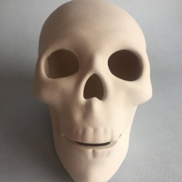 Skull Figurine, Unfinished Skull, Ceramic Bisque, U-Paint, Diy Project, Halloween Gift, Gift Idea, Art - thumbnail 3