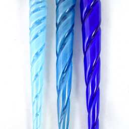Hand Sculpted Glass Icicle Ornament Whimsical Winter Decor - thumbnail 2