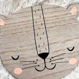 Lion Head Nursery Decor - Wall Hanging Theme Baby Children's Bedroom Art Sleepy Unisex Gift - thumbnail 2