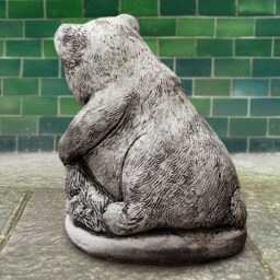 Concrete Teddy Sculpture Stone Bear Figurine Cement Animal Statue Outdoor Wildlife Decoration Front Door Ornament Bear Lover Gift Garden Art - thumbnail 4
