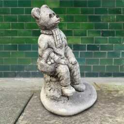 Concrete Teddy Bear Sculpture Outdoor Statue Cement Figurine Stone Animal Decoration Handmade Garden & Home Ornament Animal Gift - thumbnail 4