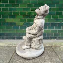 Concrete Teddy Bear Sculpture Outdoor Statue Cement Figurine Stone Animal Decoration Handmade Garden & Home Ornament Animal Gift - thumbnail 3