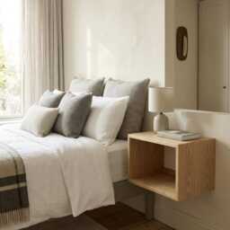 Solid Oak Floating Bedside Table - thumbnail 2