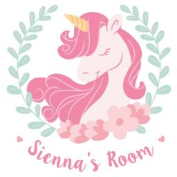 Personalised Unicorn Wreath Wall Sticker, Stickers, Themed Bedroom, Stickers For Walls, Decor - thumbnail 3