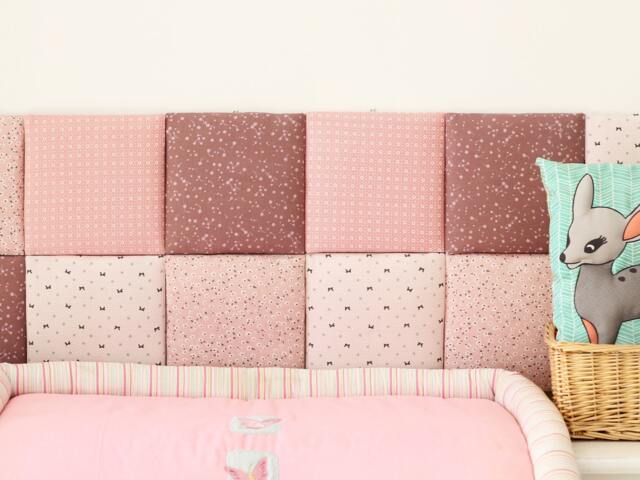 Nursery Hanging Headboard, Kids Soft Fabric Wall Panels, Colorful Tiles, Montessori Cushion For Baby Toddler Child, Headboard - image 1