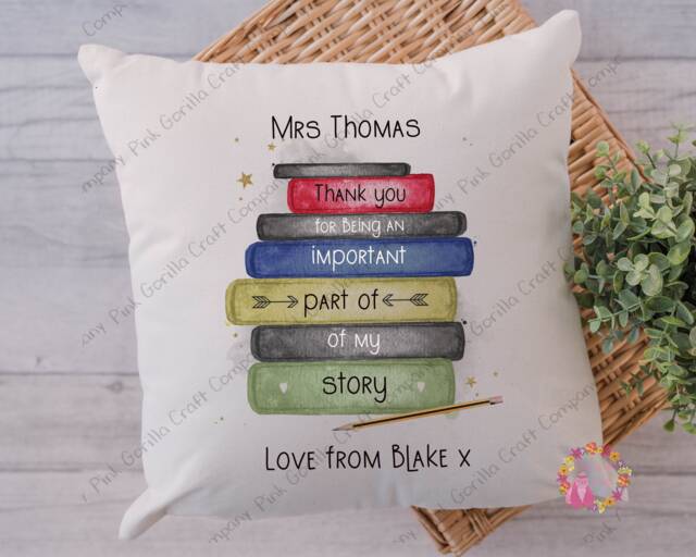 Teacher Gift, Personalised Teacher, Cushion, Teaching Assistant, Thank You End Of Term Teacher, Nursery Teacher - image 1
