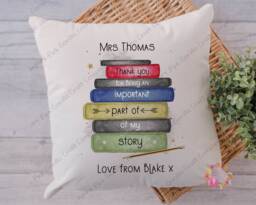 Teacher Gift, Personalised Teacher, Cushion, Teaching Assistant, Thank You End Of Term Teacher, Nursery Teacher - thumbnail 1