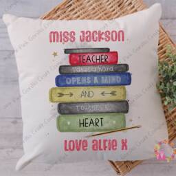 Teacher Gift, Personalised Teacher, Cushion, Teaching Assistant, Thank You End Of Term Teacher, Nursery Teacher - thumbnail 2