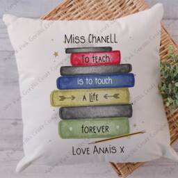 Teacher Gift, Personalised Teacher, Cushion, Teaching Assistant, Thank You End Of Term Teacher, Nursery Teacher - thumbnail 3