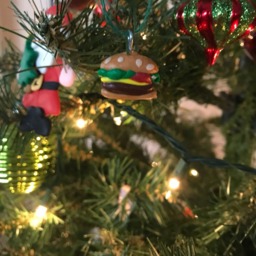 Handmade Clay Christmas Ornament - Cheeseburger // Holiday Decor - thumbnail 4