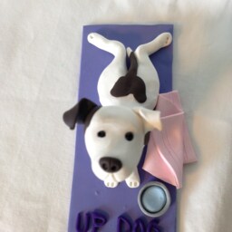 Custom Hand Sculpted Yoga Dog - Upward Facing Pose - thumbnail 2
