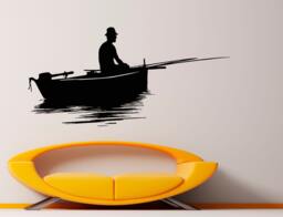 Fishing Wall Decal Vinyl Stickers Fisherman Art Design Interior Murals - 41Fis3R - thumbnail 1