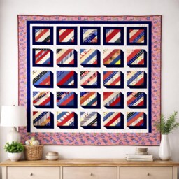 Enchanting Pathway Quilt Pattern - Patriotic Modern Patchwork Throw - PDF - thumbnail 3