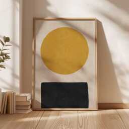 Minimalist Geometric Wall Art, Abstract Shape Poster, Modern Scandinavian Print, Mid Century Style Artwork, Contemporary Home Decor - thumbnail 3