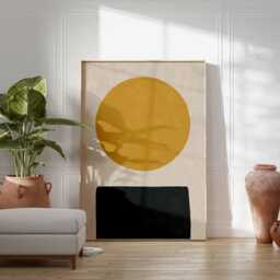 Minimalist Geometric Wall Art, Abstract Shape Poster, Modern Scandinavian Print, Mid Century Style Artwork, Contemporary Home Decor - thumbnail 2
