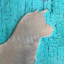 Akita, Dog Tree Topper, Holiday, Wreath Decoration, Christmas, Aluminum, Yard Stake Or Wall Hanging, Metal, Won't Rust, Lightweight - thumbnail 4