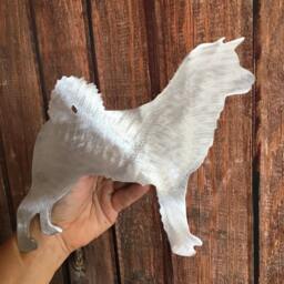 Akita, Dog Tree Topper, Holiday, Wreath Decoration, Christmas, Aluminum, Yard Stake Or Wall Hanging, Metal, Won't Rust, Lightweight - thumbnail 3