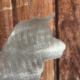 Akita, Dog Tree Topper, Holiday, Wreath Decoration, Christmas, Aluminum, Yard Stake Or Wall Hanging, Metal, Won't Rust, Lightweight - thumbnail 2