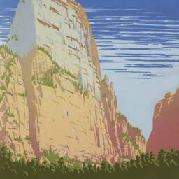 Zion Print Vintage Americn National Park Travel Poster - thumbnail 2