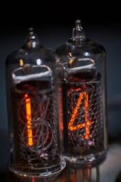 Clock On Vacuum Tubes Indicators In-14 Tubes With 6 , Handmade Steampunk Style - thumbnail 2