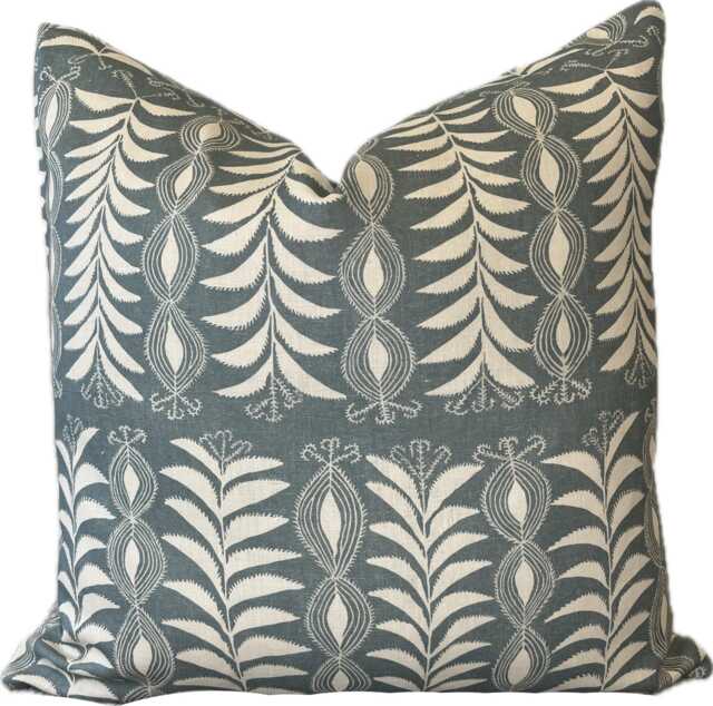Penny Morrison Little Zanzibar Duck Egg Fabric Double Sided Cushion Cover Pillow - image 1