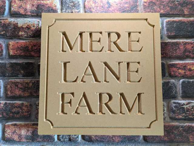 Engraved Stone House Sign, Custom Address Plaque - 440x440x50mm - image 1