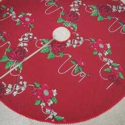 Magnolia Christmas Home Decor Flower Tree Skirt Holiday Xmas Swedish Ornament - thumbnail 4
