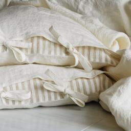 Linen Pillowcases With Ties Stone Washed Linen, Set Of 2 - thumbnail 3