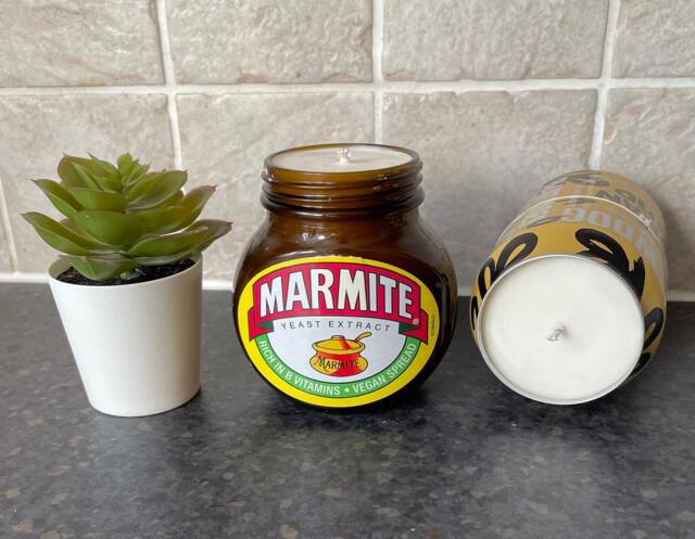 Marmite Jar Candle Handcrafted Vegan Soy Wax, 50+ Hour Burn - image 1