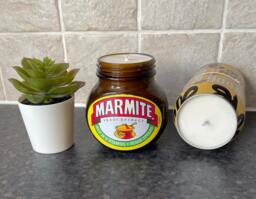 Marmite Jar Candle Handcrafted Vegan Soy Wax, 50+ Hour Burn - thumbnail 1