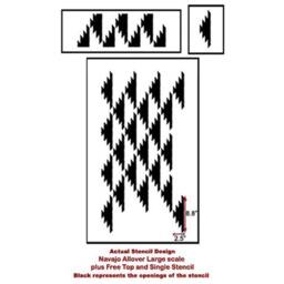 Navajo Allover Stencil - Large Reusable Stencils For Diy Wall Decor Better Than Wallpaper - thumbnail 4