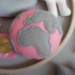 Astronaut Baby Mobile Felt Space Rocket Planets Nursery Decor - thumbnail 2